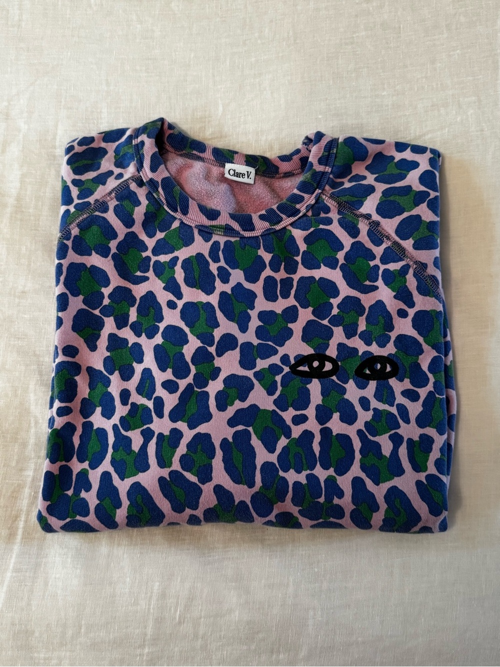 Clare V. Animal Print Sweatshirt